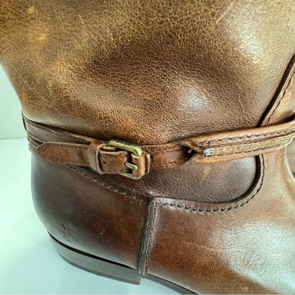 FRYE size 11 Melissa leather riding boots in sturdy leather small ankle buckle - Picture 2 of 16